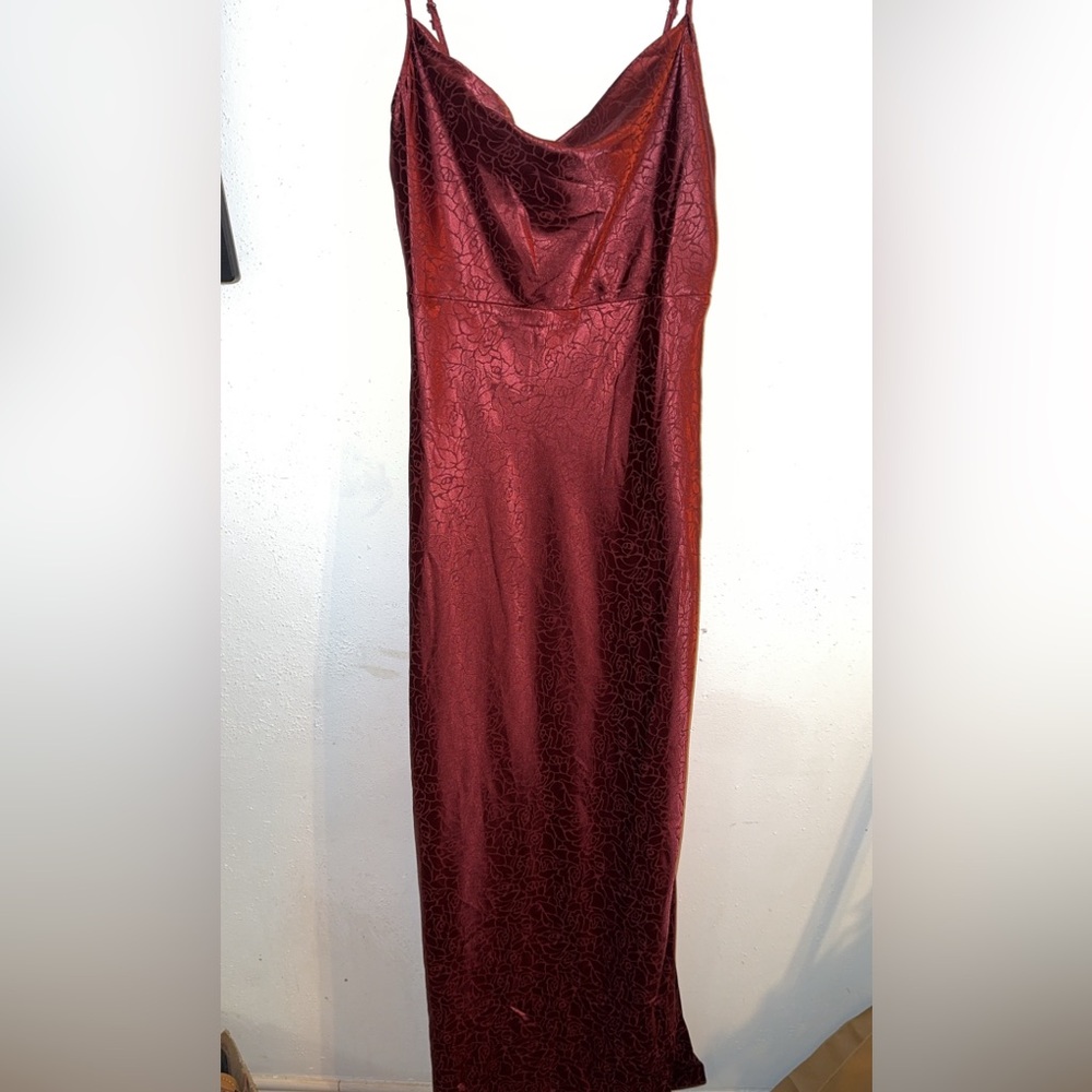 Satin floor length formal gown